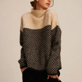Pull Femme À Col Montant Et Manches Longues