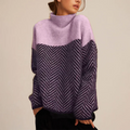 Pull Femme À Col Montant Et Manches Longues