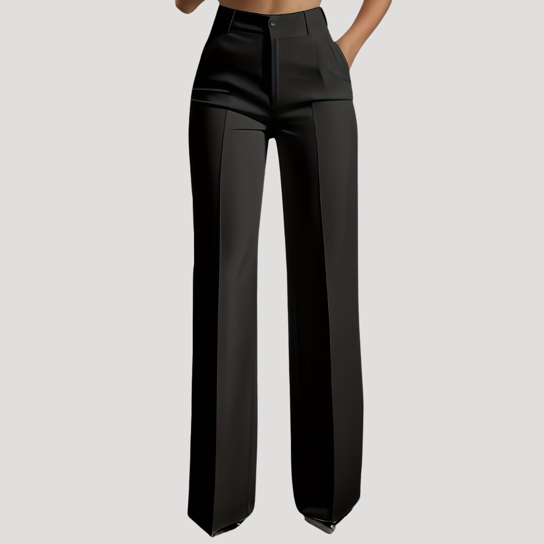 Pantalon Large Femme À Taille Haute