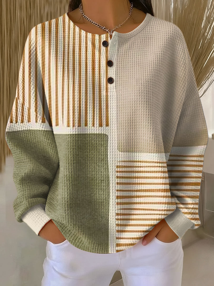 Pull Femme En Maille Gaufrée Épaisse Et Intérieur Brossé
