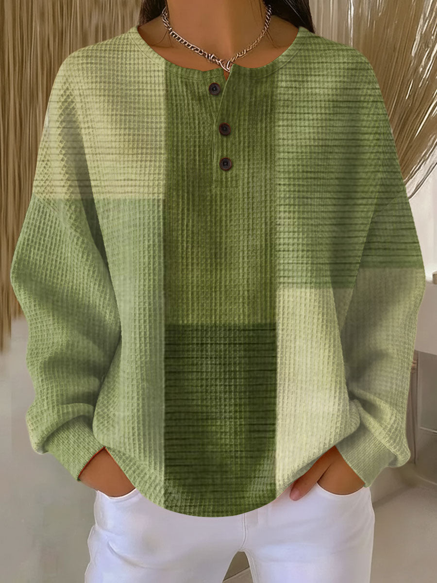 Pull Femme En Maille Gaufrée Épaisse Et Intérieur Brossé