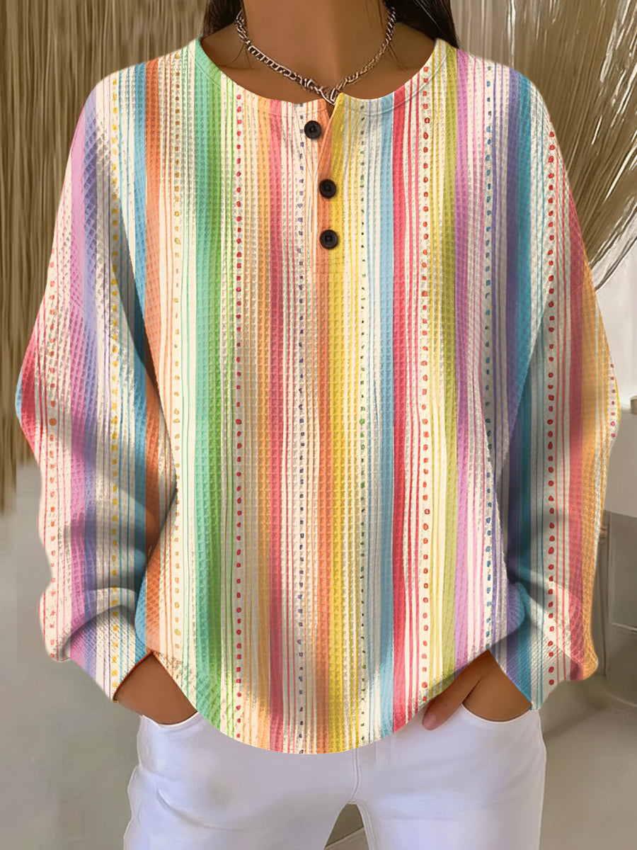 Pull Femme En Maille Gaufrée Épaisse Et Intérieur Brossé