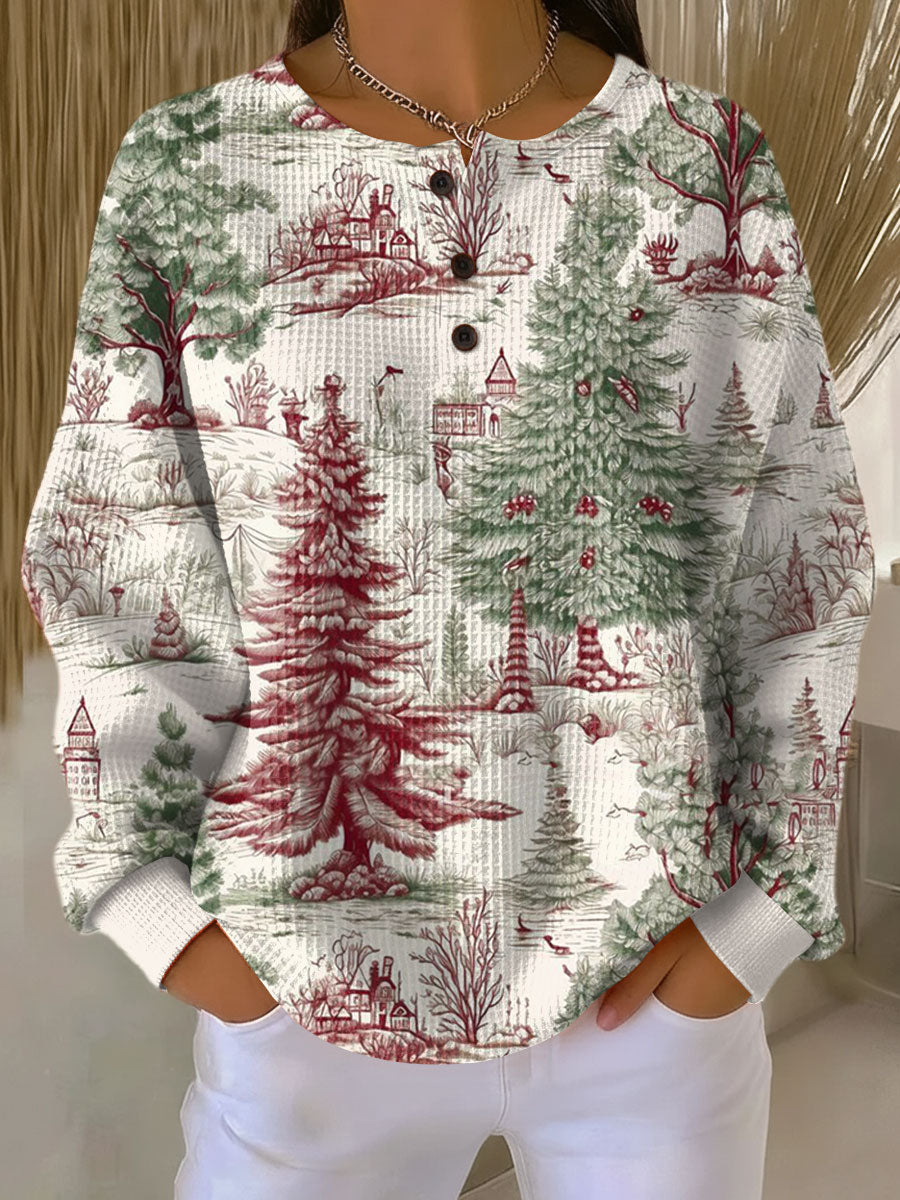 Pull Femme En Maille Gaufrée Épaisse Et Intérieur Brossé