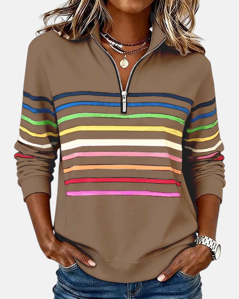 Pull Femme En Maille Colorée À Coupe Ample Et Confortable