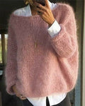 Pull Femme En Maille Tricotée À Col Rond Coupe Ajustée