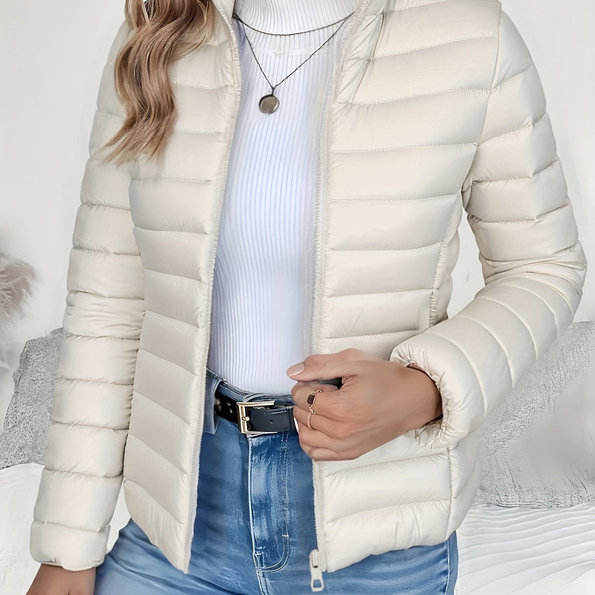 Veste Matelassée Légère Femme À Zip