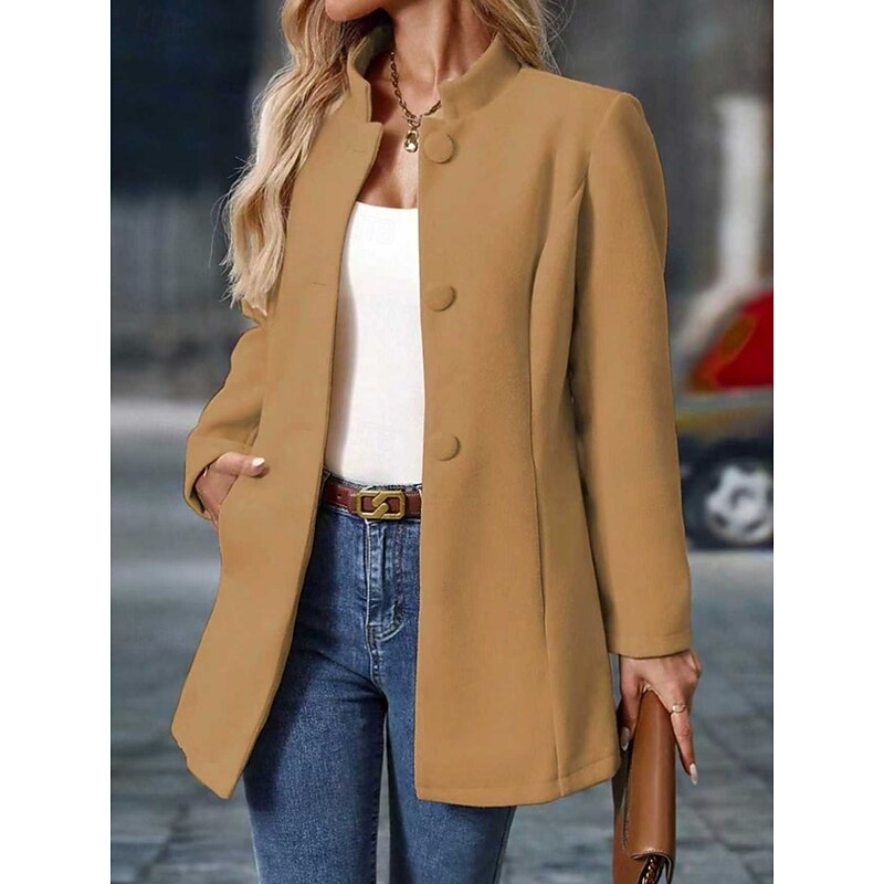 Veste Cintrée Femme À Col Montant