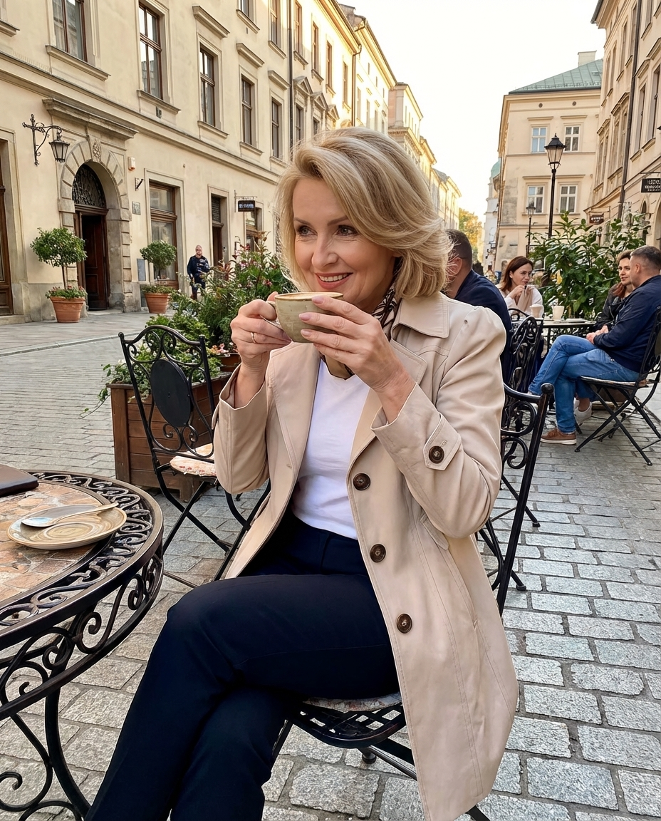 Manteau Femme Classique Coupe Ajustée Et Intemporelle