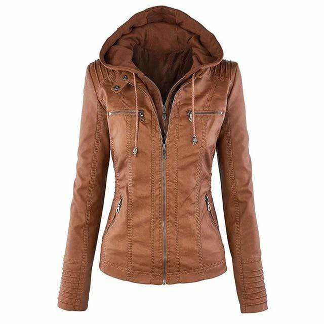Veste Femme Hiver À Capuche Zippée Et Double Couche