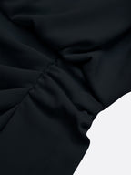 Robe Midi Femme Drapée À Décolleté Ouvert Et Coupe Ajustée