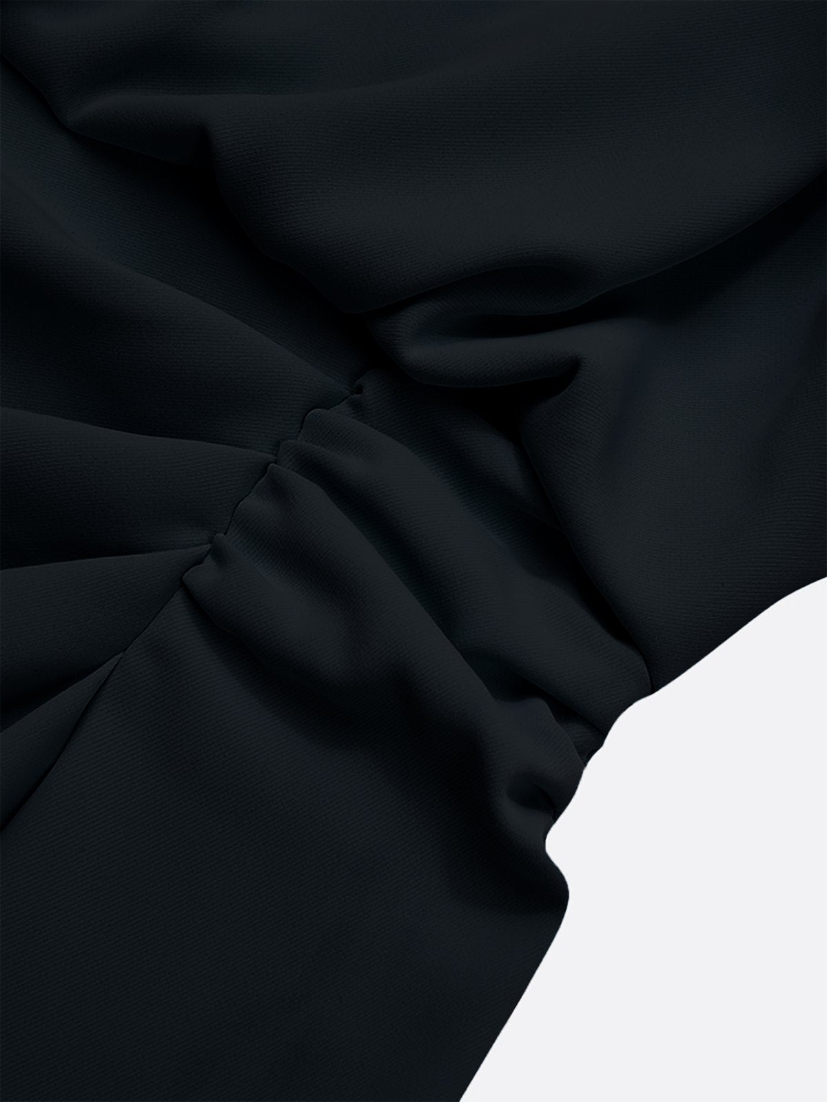 Robe Midi Femme Drapée À Décolleté Ouvert Et Coupe Ajustée