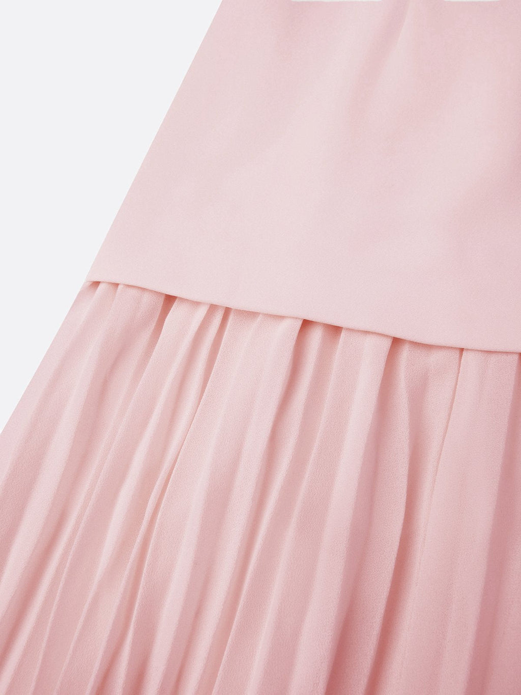 Robe longue plissée sans manches pour femme