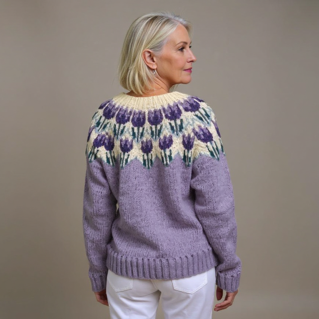 Cardigan Femme En Maille À Motif Nordique Douillet