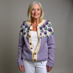 Cardigan Femme En Maille À Motif Nordique Douillet