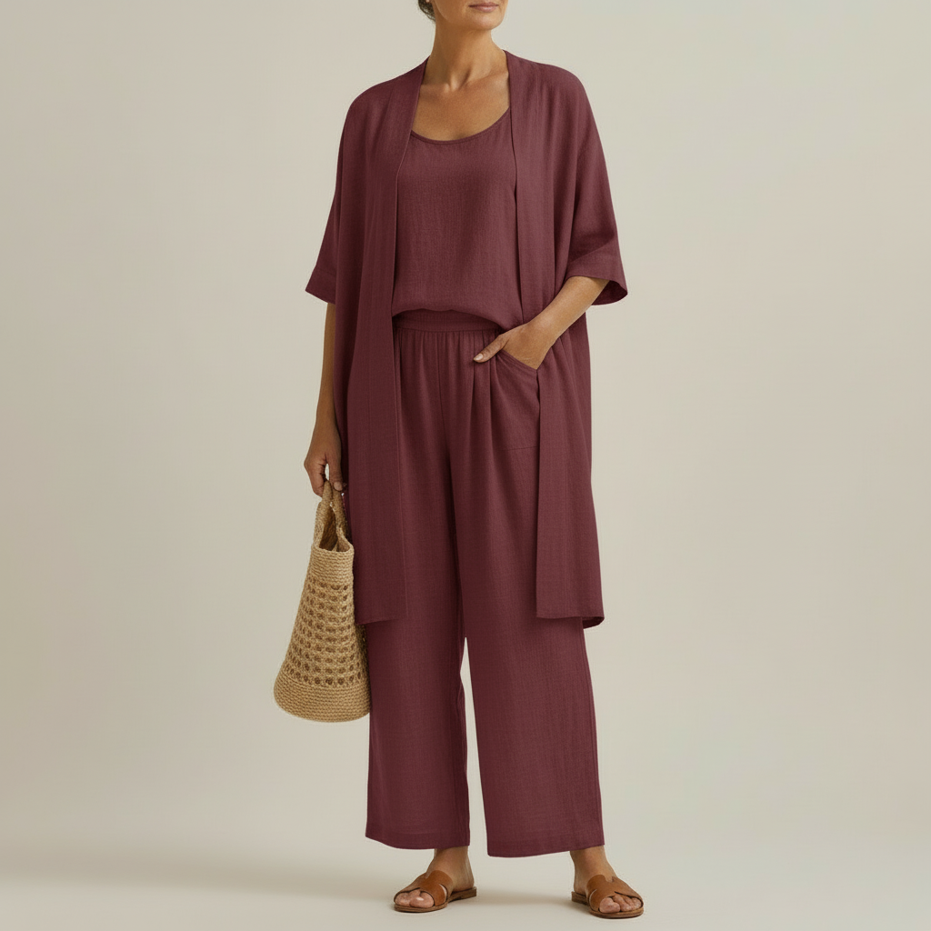 Ensemble Trois Pièces Minimaliste Femme