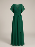 Robe Longue Femme En Mousseline À Volants Pour Soirée
