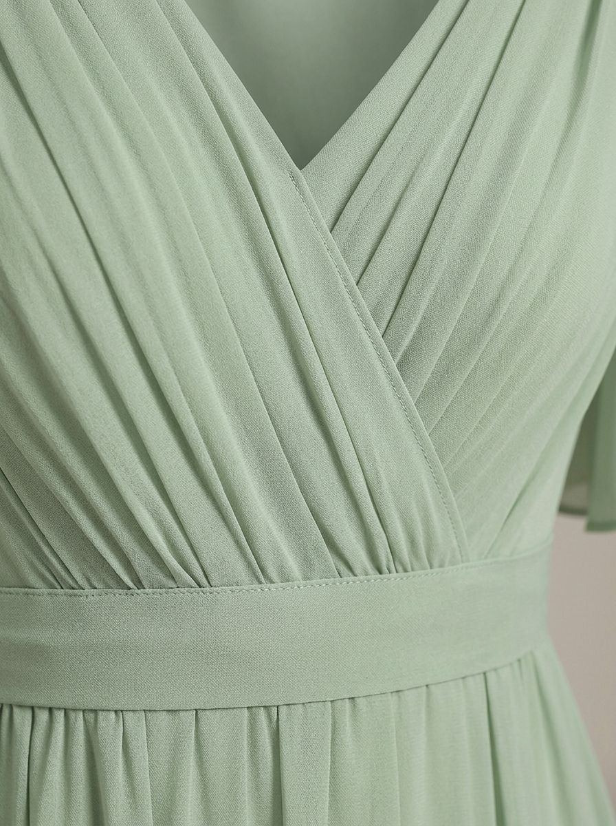 Robe Longue Femme En Mousseline À Volants Pour Soirée