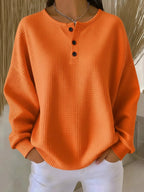 Pull Femme En Maille Gaufrée Épaisse Et Intérieur Brossé