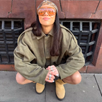 Veste Femme Oversize Effet Suédine À Col Classique