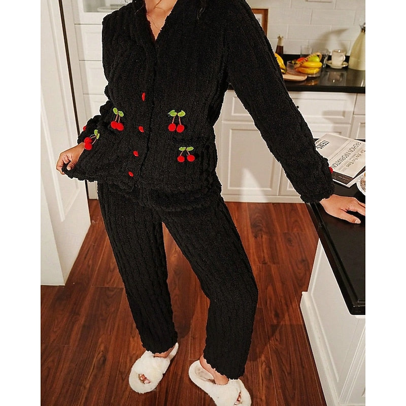 Ensemble Deux Pièces Femme Douillet À Motif Cerises