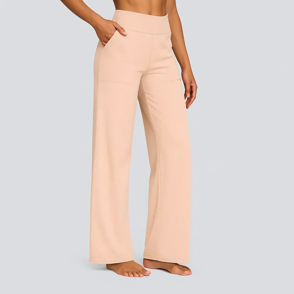 Pantalon Taille Haute Femme Pour Yoga Doux Et Extensible