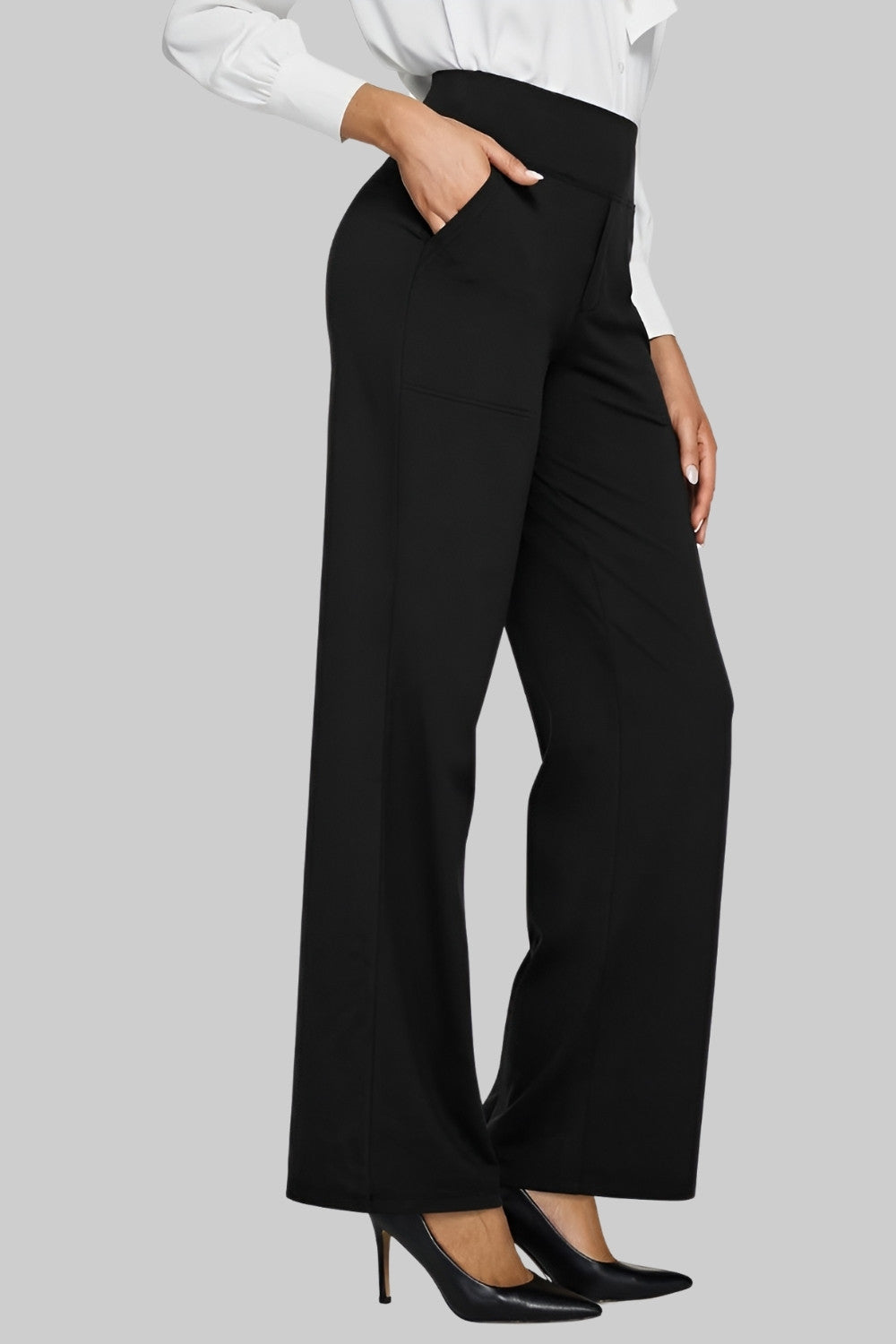 Pantalon Taille Haute Femme Pour Yoga Doux Et Extensible
