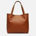 Brown Carry Tote Bag | Interior Zip Pocket And Open Compartments