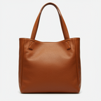 Sac cabas marron | Poche zippée intérieure et compartiments ouverts