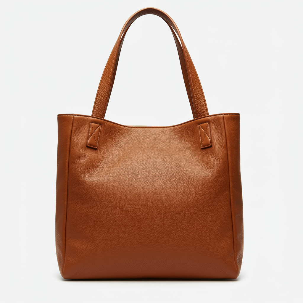 Brown Carry Tote Bag | Interior Zip Pocket And Open Compartments