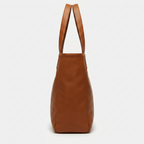 Sac cabas marron | Poche zippée intérieure et compartiments ouverts