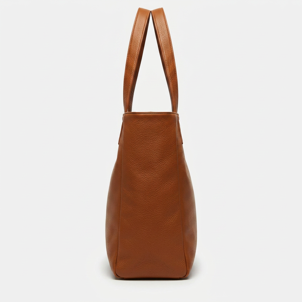 Brown Carry Tote Bag | Interior Zip Pocket And Open Compartments