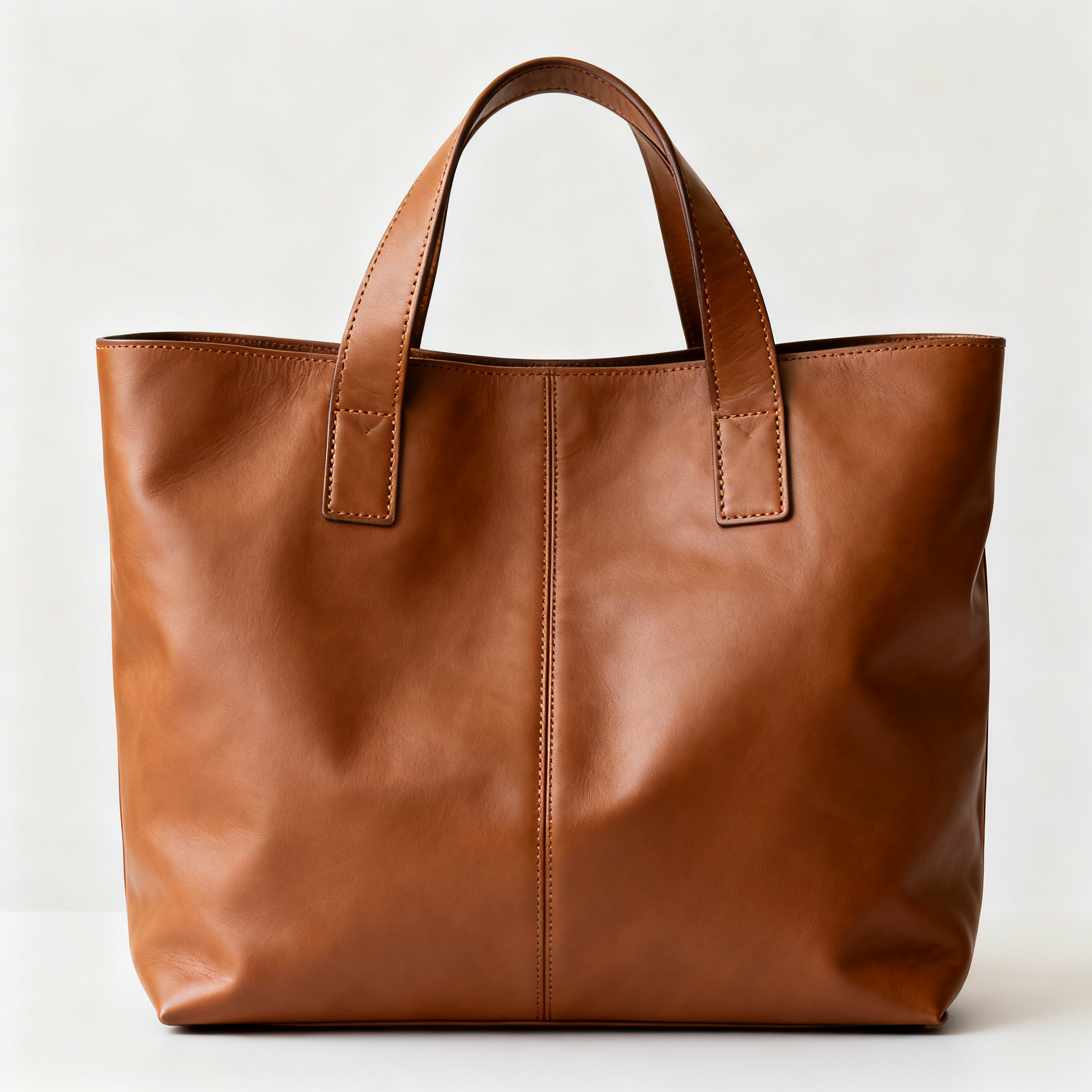 Brown Tote Bag | Top Zipper Closure And Interior Pockets