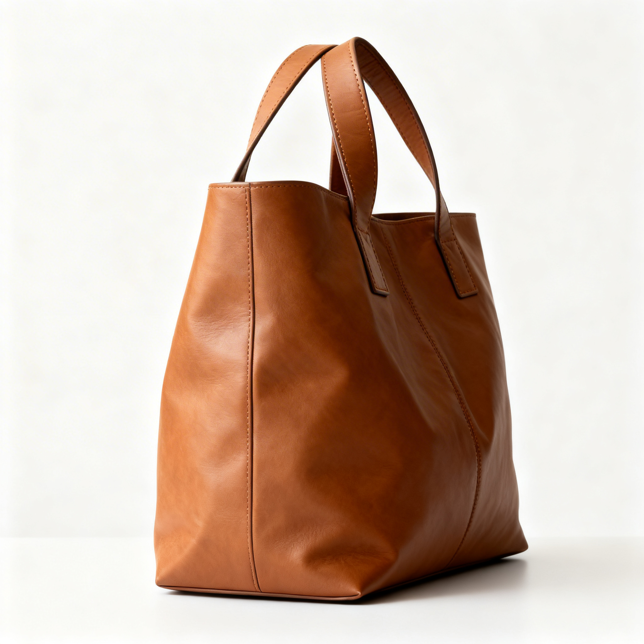 Brown Tote Bag | Top Zipper Closure And Interior Pockets