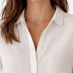Chemise d'été légère effet lin coupe décontractée pour femme