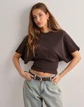 T-Shirt Femme À Manches Évasées Et Coupe Cintrée
