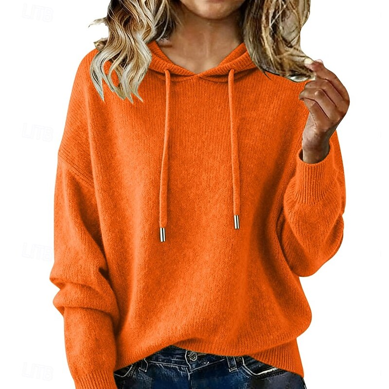 Pull À Capuche Femme Coupe Décontractée