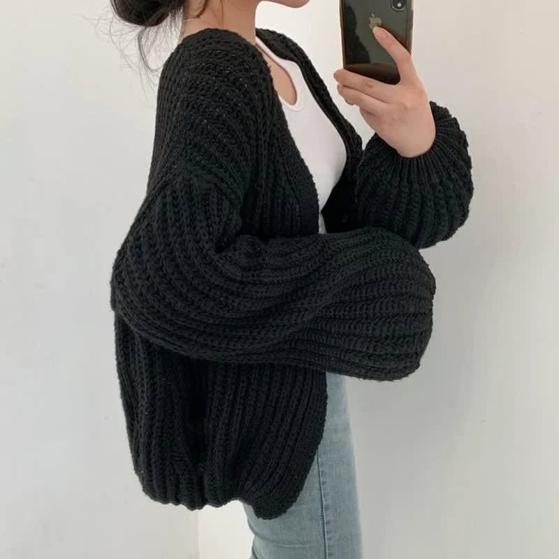 Cardigan Ouvert Femme En Grosse Maille