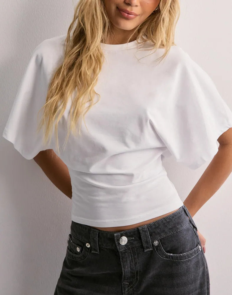 T-Shirt Femme À Manches Évasées Et Coupe Cintrée