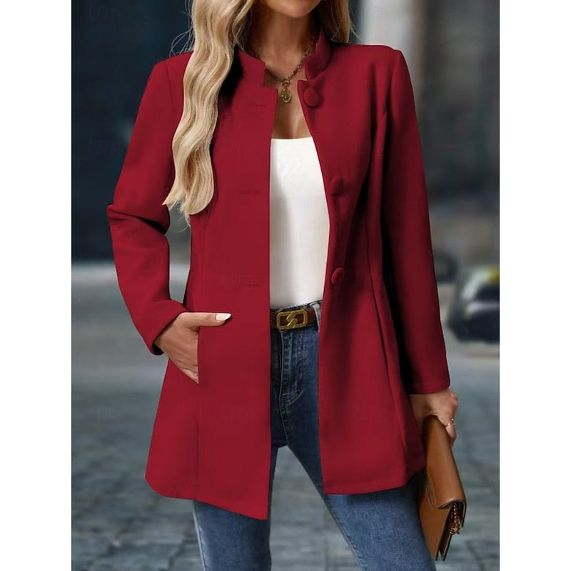 Veste Cintrée Femme À Col Montant