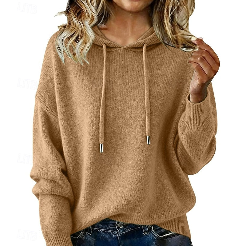 Pull À Capuche Femme Coupe Décontractée