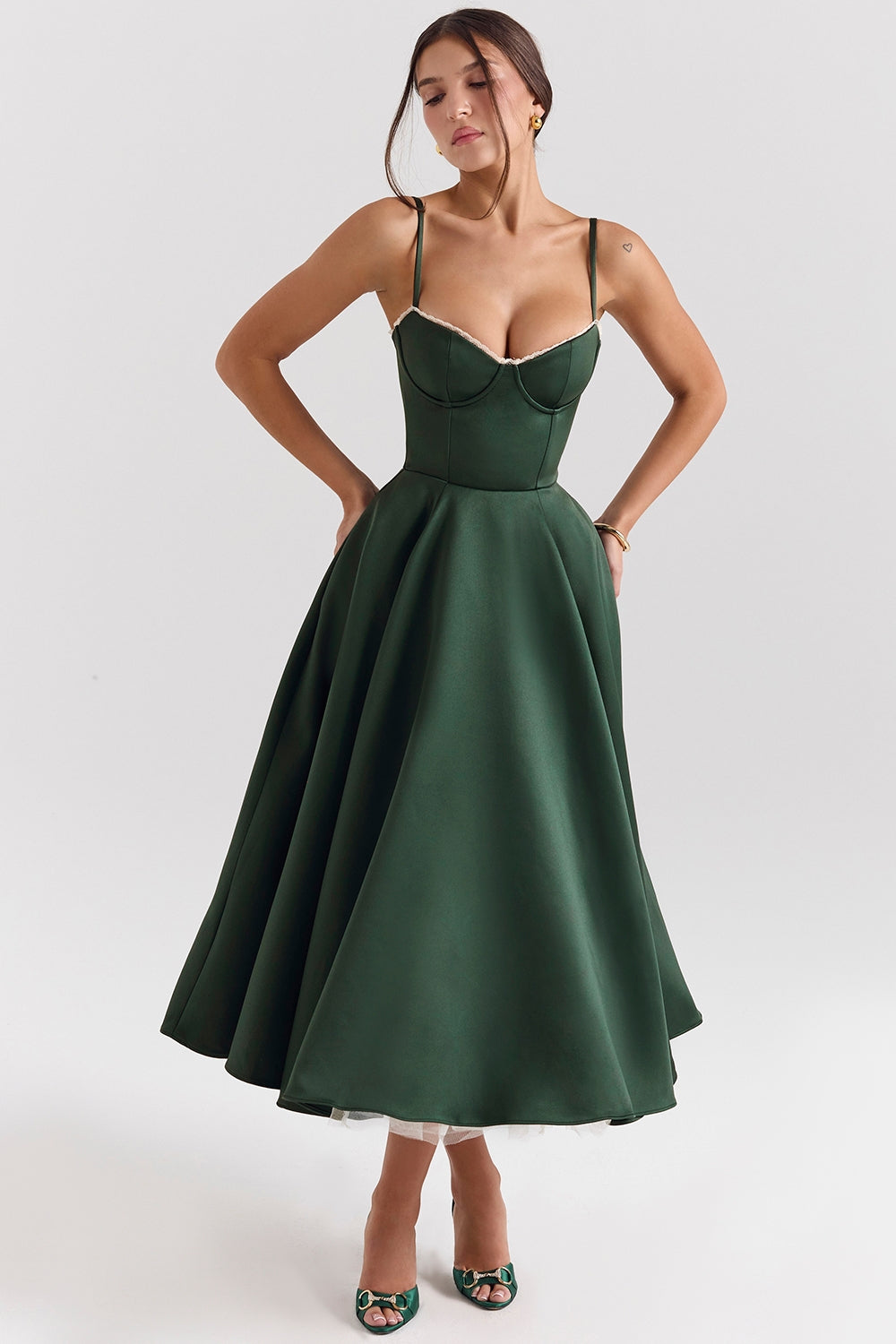 Robe De Soirée Femme En Tulle À Bretelles Ajustables