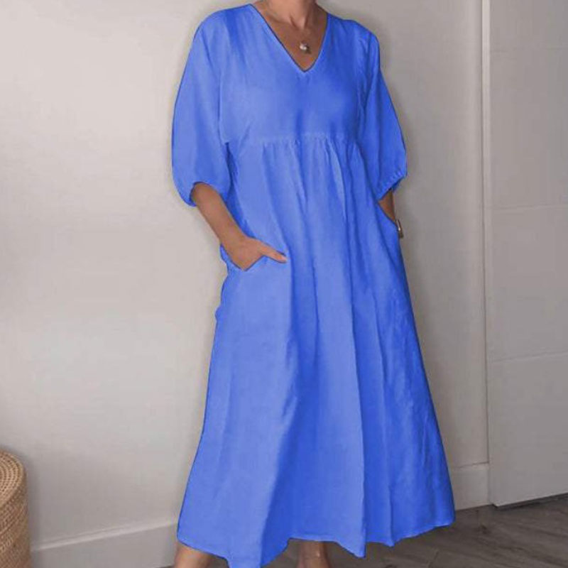 Robe Trapèze Femme À Col V