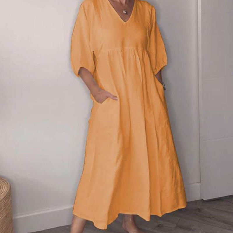Robe Trapèze Femme À Col V