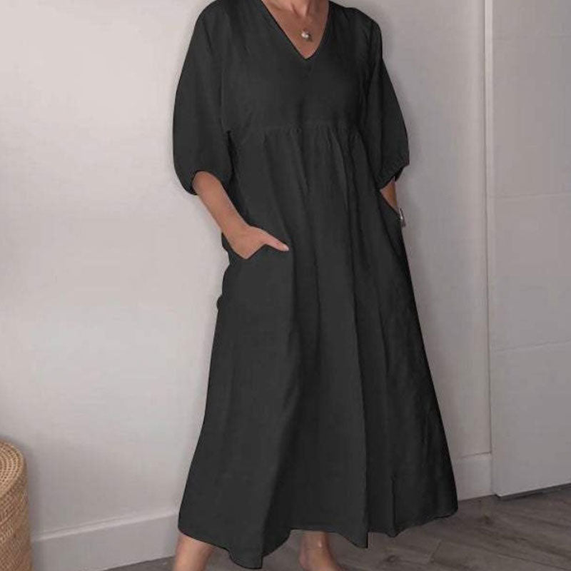 Robe Trapèze Femme À Col V