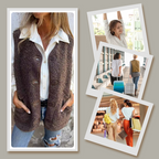 Gilet Sans Manches Femme À Boutons Chaud Avec Poches