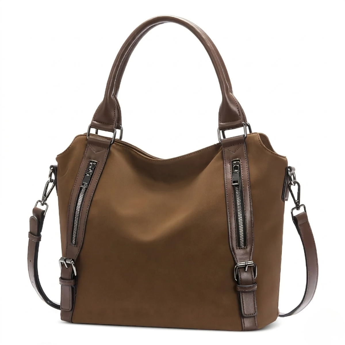 Sac Porté Épaule Femme En Similicuir À Fermeture Zippée