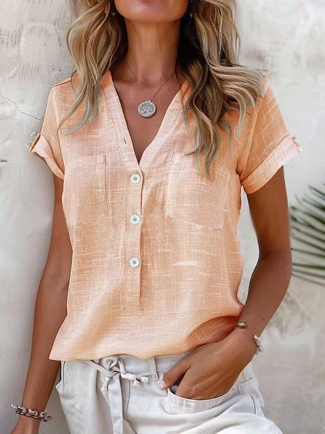 Women's blouse with tied front detail