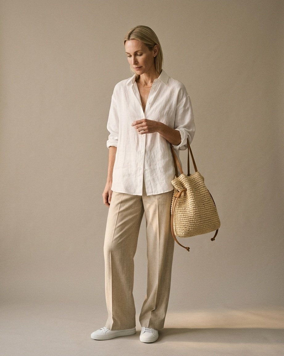 Women's bucket bag with drawstring closure