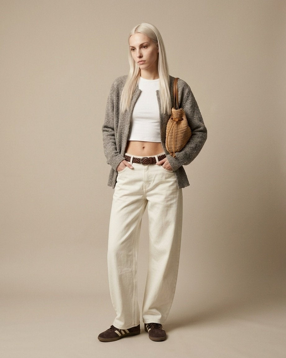 Women's bucket bag with drawstring closure