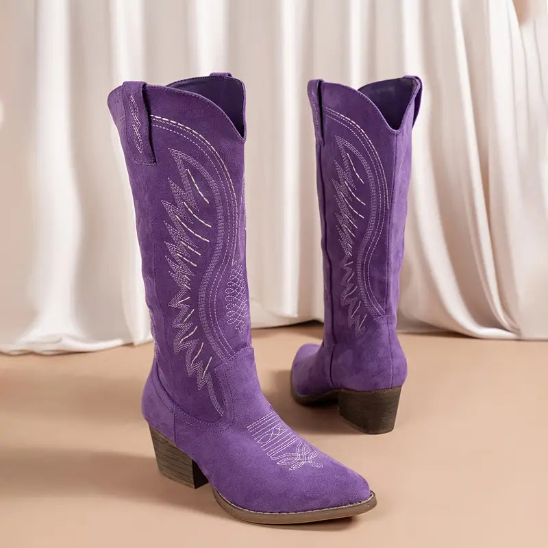 Women's embroidered cowboy boots
